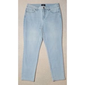 Chico's Women So Slimming Ankle Baby Blue Jeans 1.5 10